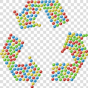 Heart symmetry area   Recycling Black And White  HD Png Download