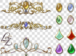 Crown With Red Jewels Clipart Picture Free Library   Crown Anime Tiara  HD Png Download