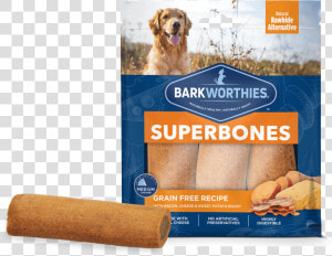 Bag Of Bacon  Cheese  And Sweet Potato flavored Superbones   Barkworthies  HD Png Download