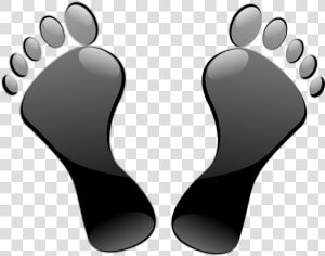 Transparent Baby Feet Clipart   Black Foot  HD Png Download