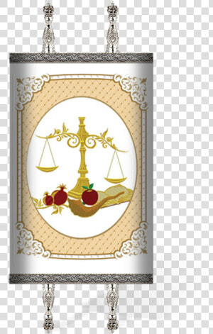 Holiday Symbols In Border Torah Mantel   High Holiday Torah Mantle  HD Png Download