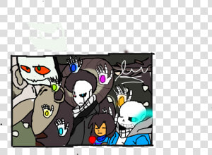 Me sans gaster And Omega Flowey   Cartoon  HD Png Download