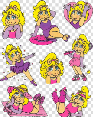 80s Ms Piggy Stickers   Miss Piggy Stickers  HD Png Download