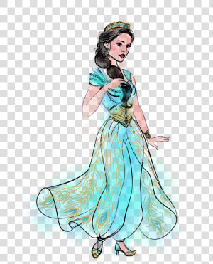 Naomi Scott Jasmine Drawing  HD Png Download