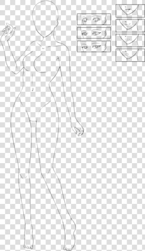 Cat Lineart Full Body And  f2u  Female Full body Base   Female Full Body Base  HD Png Download