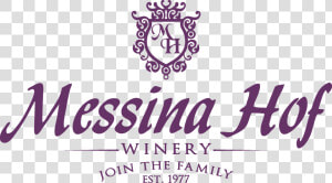 Messina Hof Wine Logo  HD Png Download