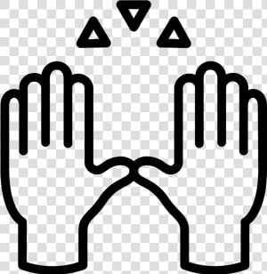 Praise Emoji Black And White  HD Png Download