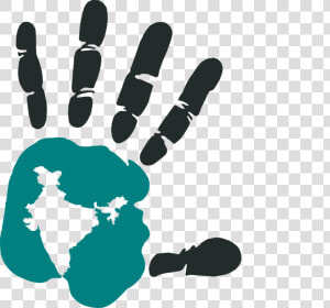 Helping Hand Foundation   Pink Handprint  HD Png Download