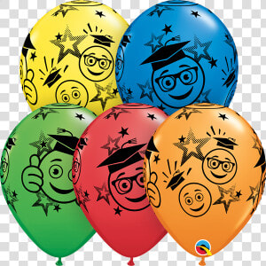 Qualatex Graduation Cap Smiley Emoji Around   Ballagási Lufik Fiuknak  HD Png Download