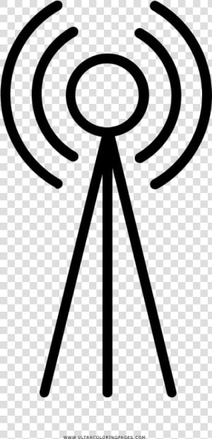 Radio Tower Coloring Page   Circle  HD Png Download