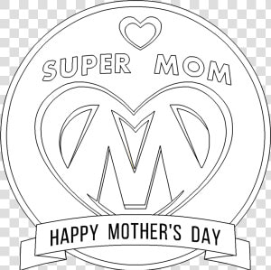 Supermom Logo Coloring   Emblem  HD Png Download