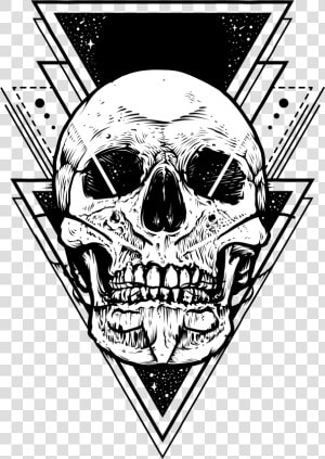 Transparent Tatto Png   Skull Geometric Tattoo Designs  Png Download