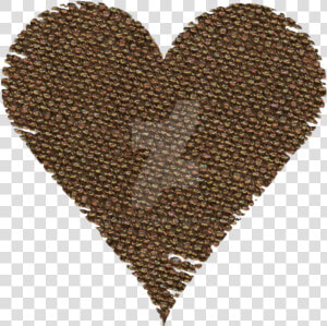 Burlap Heart Clipart By Cinnamoncoffeestudio On Deviantart   Heart  HD Png Download
