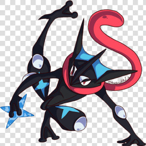 Shiny Greninja Commission   Cartoon  HD Png Download