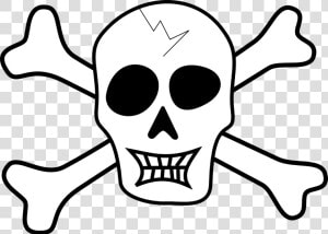 Cross Clipart Skull   Skull And Crossbone Template  HD Png Download