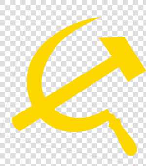 Black And Yellow Hammer And Sickle  HD Png Download