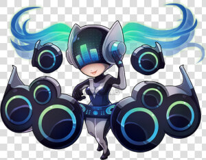 Chibi Dj Sona Kinetic By Rintheyordle Hd Wallpaper   League Of Legends Dj Sona Chibi  HD Png Download