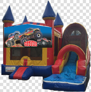 Combo Castle Super Big Front Monster Trucks   Inflatable  HD Png Download