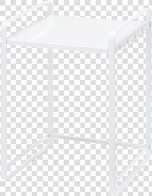 Yamazaki S Tall Organizing Rack With Hooks In White   Coffee Table  HD Png Download