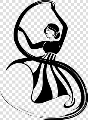 Ghoomar Dance Cover Ghoomar Dance Clipart Png    Ghoomar Dance Black And White  Transparent Png