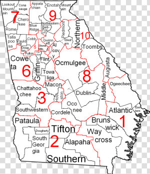 Georgia Judicial Districts And Circuits Map   New Echota Ga Map  HD Png Download