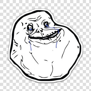 Forever Alone Rage Face  HD Png Download