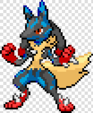 Mega Lucario Pixel Art  HD Png Download
