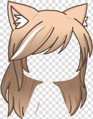  cute  kawaii  hair  gacha  gachalife  edits  white   Gacha Life Drawings Hair  HD Png Download