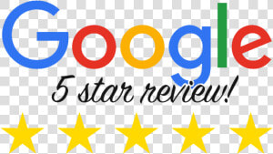 5 Star Google   Five Star Google Review  HD Png Download