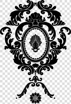 Vintage Flowers 3   Design Sticker Flowers Black  HD Png Download