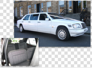 White Ribbon Wedding Cars White Mercedes benz 7 Passenger   City Hall  HD Png Download