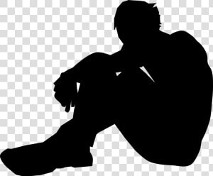 Resting Man Clip Arts   Sad Man Silhouette Png  Transparent Png