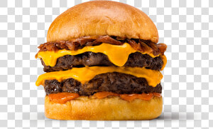 Double Cheese Burger   Double Decker Burger Png  Transparent Png