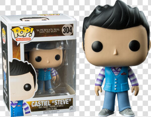 Castiel Steve Pop Vinyl Supernatural   Stranger Things Steve Pop Vinyl  HD Png Download