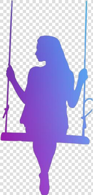 Girl On Swing Png Background   Girl In A Swing Silhouette  Transparent Png