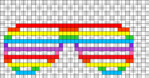 Shutter Shades Perler Bead Pattern   Bead Sprite   Pixel Art Logo Facebook  HD Png Download