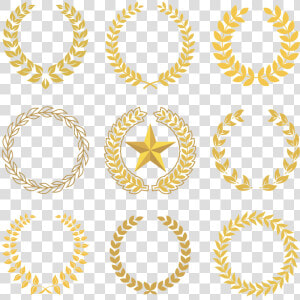 Transparent Gold Laurel Wreath Png   Olive Branches In Logo Designs  Png Download