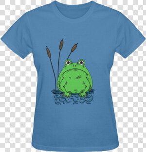 Sad Frog Sunny Women S T shirt   Baby Look Verde Musgo  HD Png Download