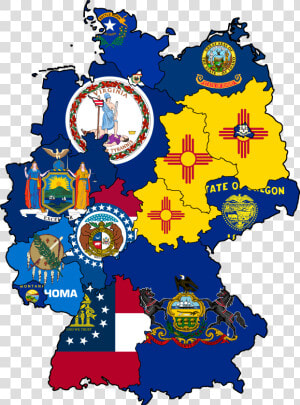 Flag Us States With Similar Population To   Us States Flag Map  HD Png Download