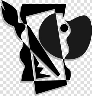 Vector Illustration Of Visual Fine Arts Artist Paintbrush   Artistic Logo For Paint Brush Black And White  HD Png Download