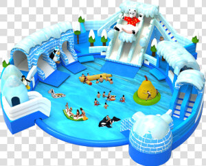 Water Slide Rentals   Backyard Inflatable Water Park  HD Png Download