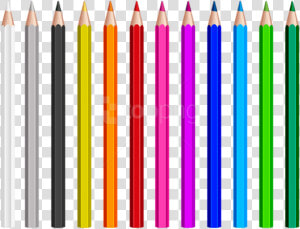 Download Colored Pencils Set   Transparent Colored Pencils Clipart  HD Png Download