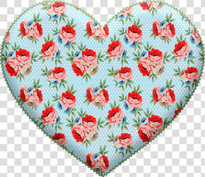 Stitched Heart  Floral Heart  Handmade  Needlework   Garden Roses  HD Png Download