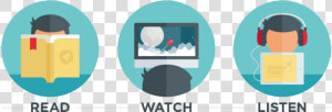 Worshiprocket Readwatchlisten Icons   Watch And Listen Icon  HD Png Download