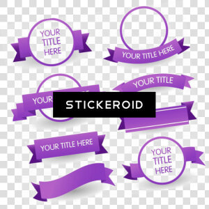 Purple Banner Art   Ribbon Banner Vector Png  Transparent Png