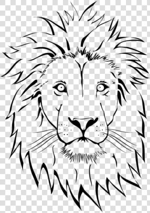 Lion Tattoo Png Image Free Download Searchpng   Lion Face Line Drawing  Transparent Png