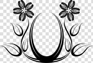Clip Art Abstract Flower Clipart   Line Art Flower Designs  HD Png Download