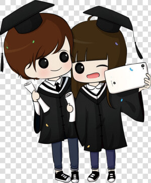 Collection Of Free Graduation Drawing Uniform Download   Animated Graduation Girl Cartoon  HD Png Download