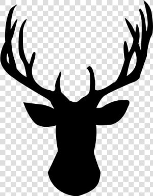 Antlers Clipart Transparent Background   Deer Head Antler Silhouette  HD Png Download