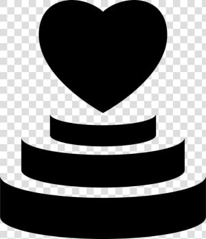 Heart Shaped Three Layered Cake   Bolo Icon Png  Transparent Png